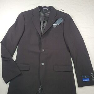 Nautica 36R Black Solid Modern Fit Active Stretch Suit Blazer Classic Business